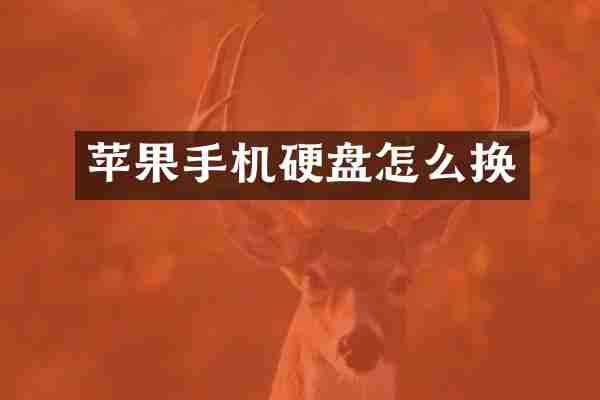 苹果手机硬盘怎么换