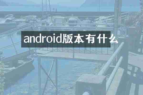 android版本有什么