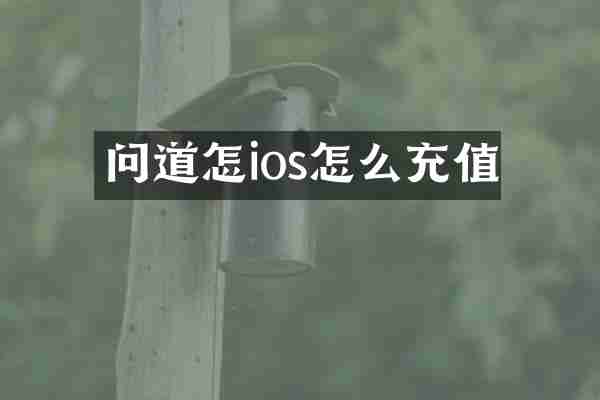问道怎ios怎么充值