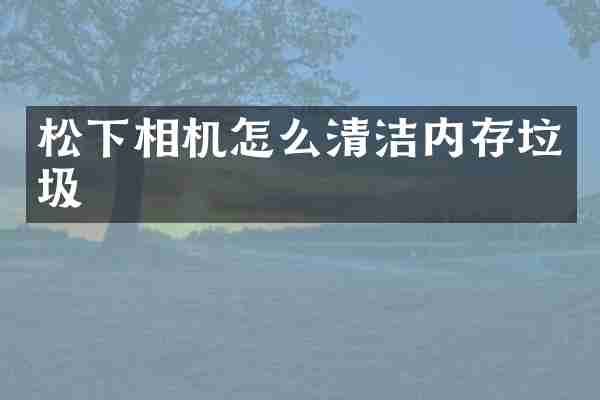 松下相机怎么清洁内存垃圾