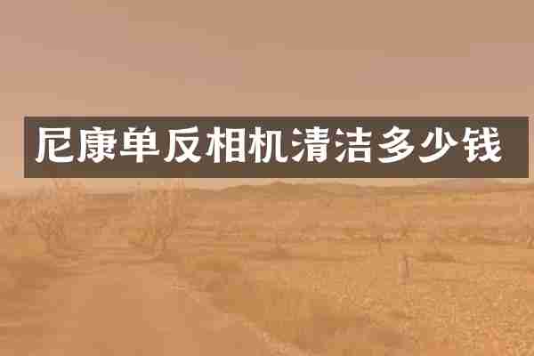 尼康单反相机清洁多少钱