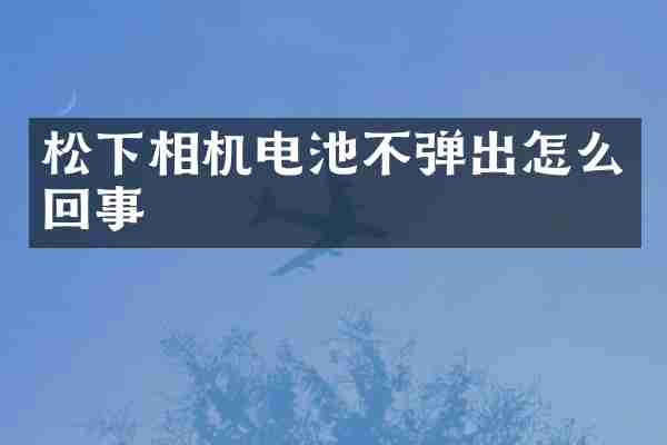 相机电池不弹出怎么回事