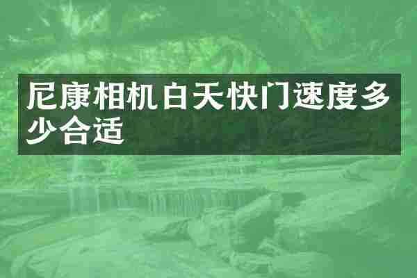 尼康相机白天快门速度多少合适
