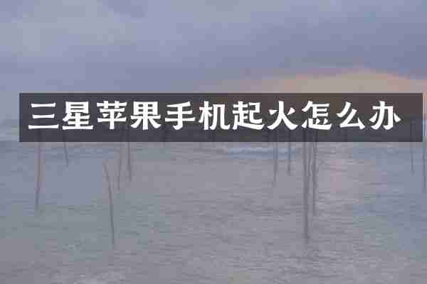 三星苹果手机起火怎么办