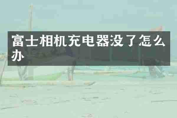 富士相机充电器没了怎么办
