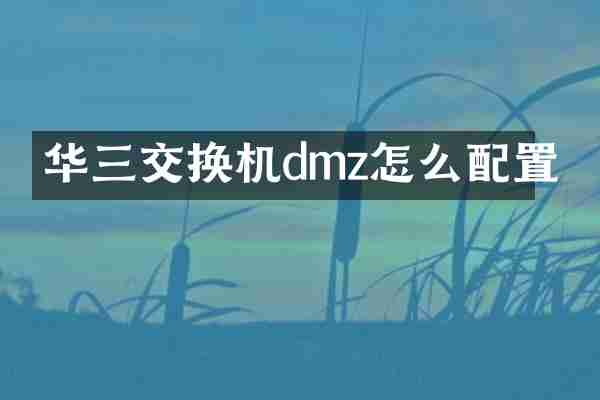 华三交换机dmz怎么配置