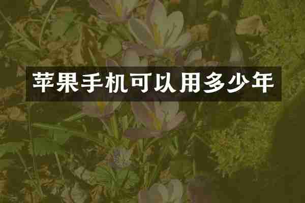 苹果手机可以用多少年