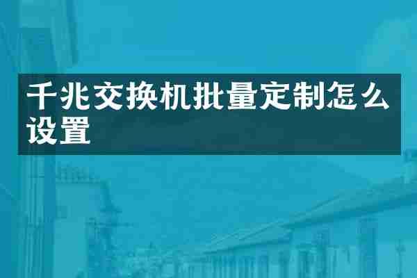 千兆交换机批量定制怎么设置