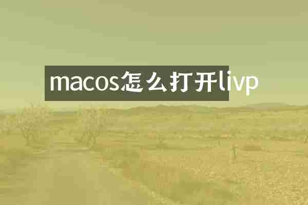 macos怎么打开livp