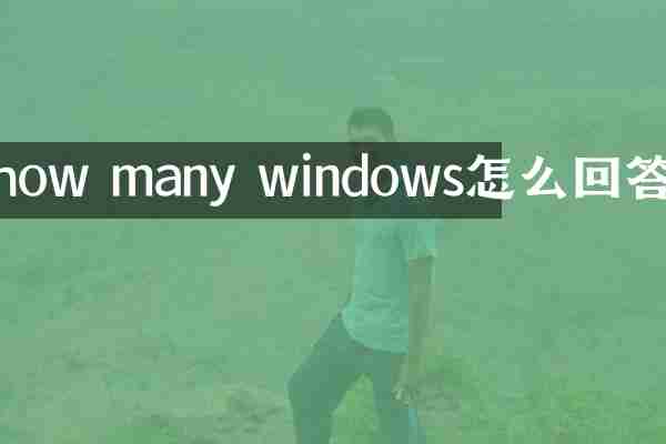 how many windows怎么回答