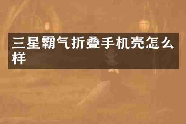 三星霸气折叠手机壳怎么样