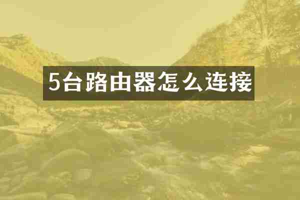 5台路由器怎么连接