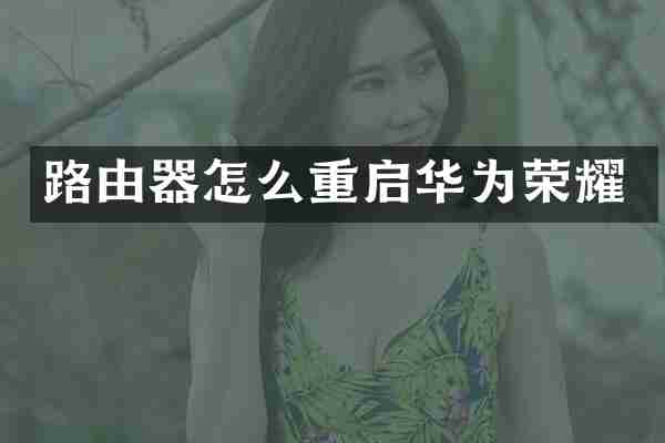 路由器怎么重启华为荣耀
