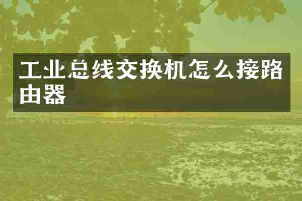 工业总线交换机怎么接路由器