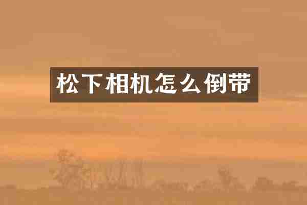 松下相机怎么倒带