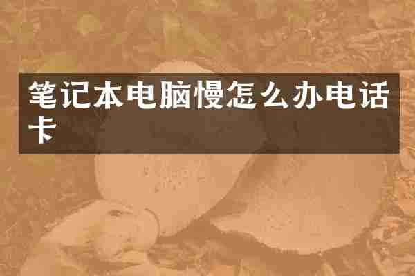 笔记本电脑慢怎么办电话卡