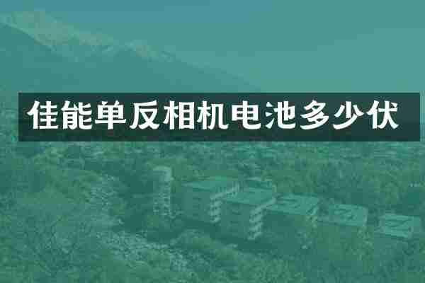 佳能单反相机电池多少伏