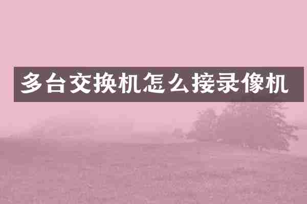 多台交换机怎么接录像机