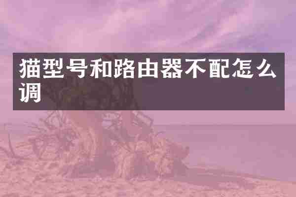 猫型号和路由器不配怎么调
