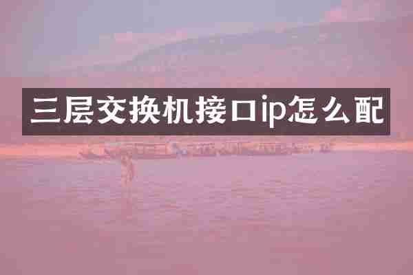 三层交换机接口ip怎么配