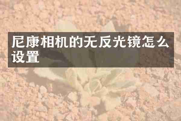 尼康相机的无反光镜怎么设置