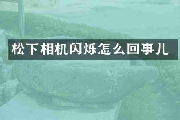 松下相机闪烁怎么回事儿