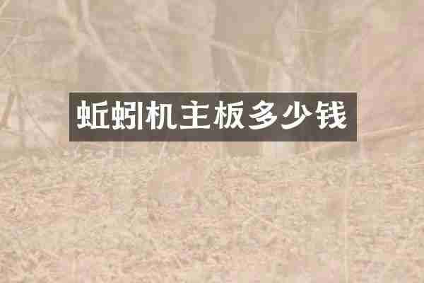蚯蚓机主板多少钱