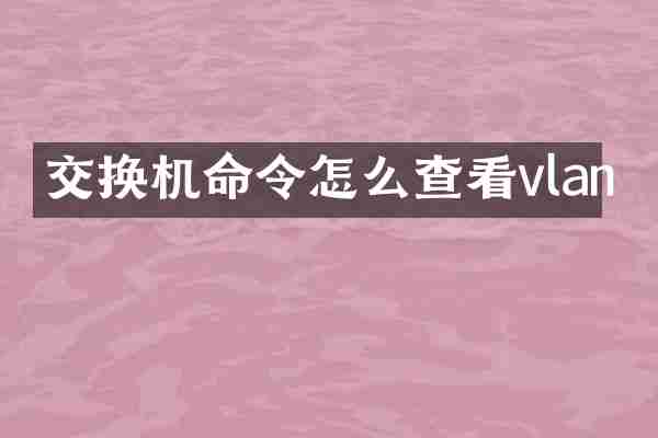交换机命令怎么查看vlan