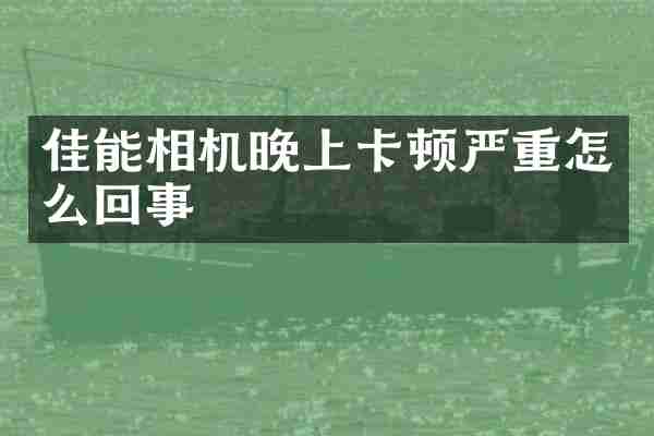 佳能相机晚上卡顿严重怎么回事