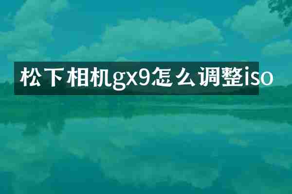 松下相机gx9怎么调整iso