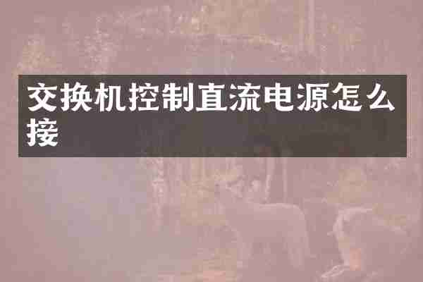 交换机控制直流电源怎么接