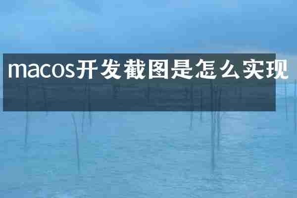 macos开发截图是怎么实现的