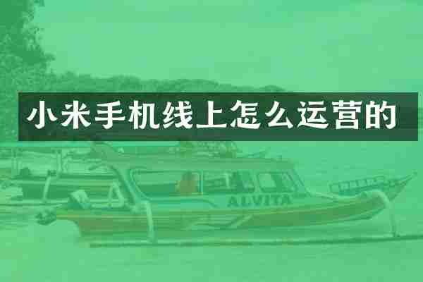 小米手机线上怎么运营的