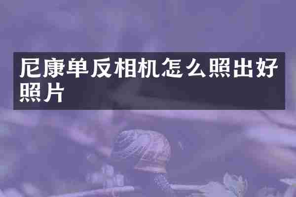 尼康单反相机怎么照出好照片