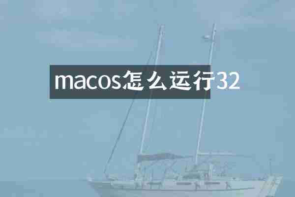 macos怎么运行32