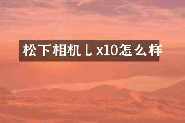 松下相机乚x10怎么样