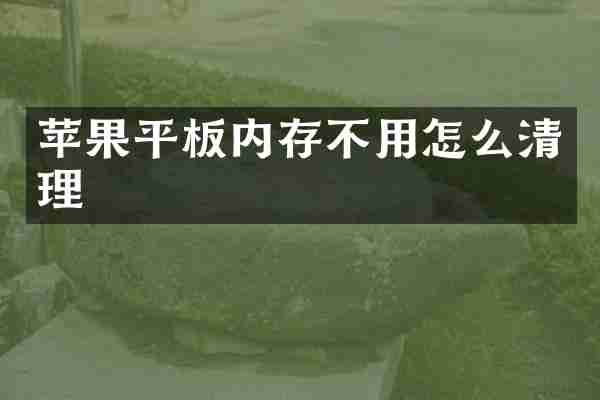 苹果平板内存不用怎么清理