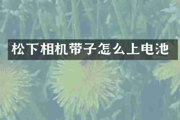 松下相机带子怎么上电池
