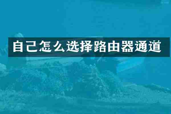 自己怎么选择路由器通道