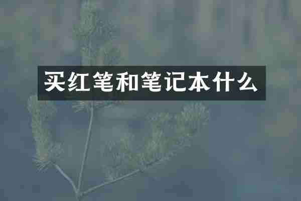买红笔和笔记本什么