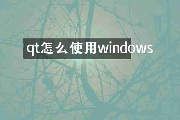 qt怎么使用windows