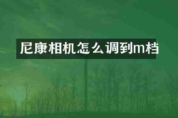 尼康相机怎么调到m档