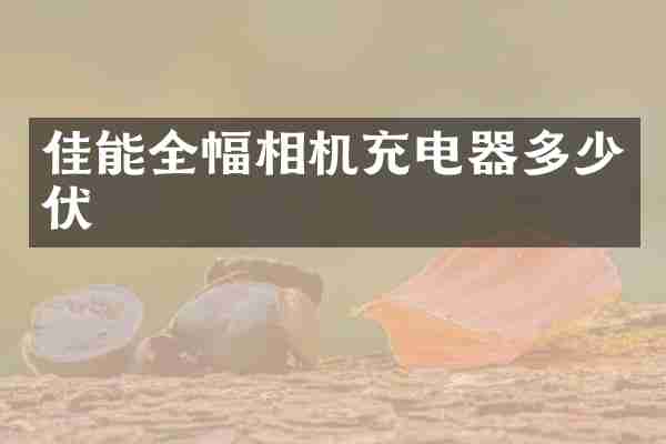 佳能全幅相机充电器多少伏