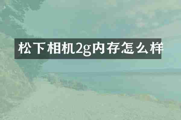 松下相机2g内存怎么样
