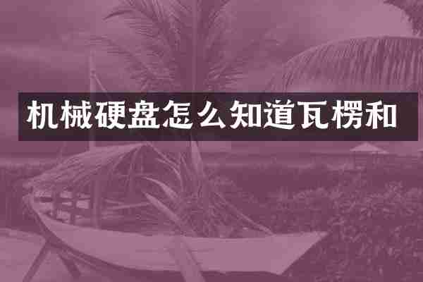 机械硬盘怎么知道瓦楞和