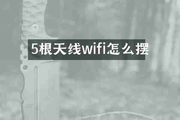 5根天线wifi怎么摆