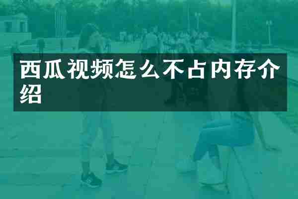 西瓜视频怎么不占内存介绍