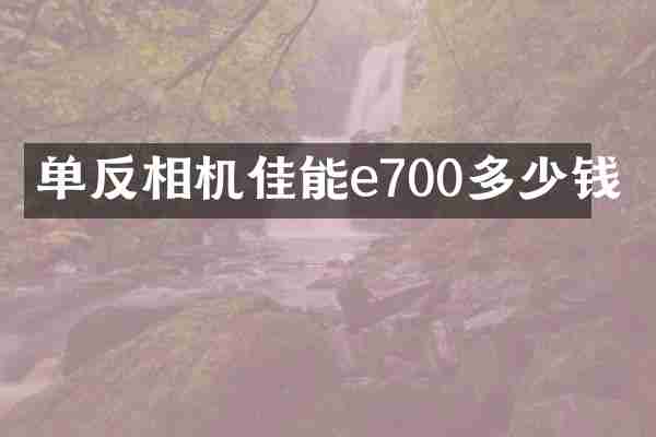 单反相机佳能e700多少钱
