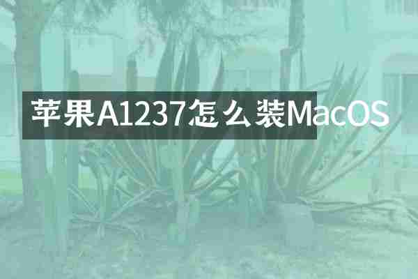 苹果A1237怎么装MacOS