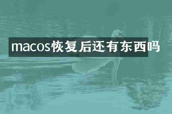 macos恢复后还有东西吗